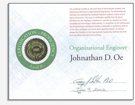 Certification of Organizational Engineering